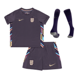 England 2024 Away EURO Soccer Jerseys + Short + Socks Kid's
