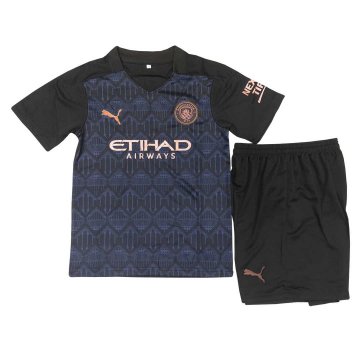 2020-21 Manchester City Away Kids Football Kit(Shirt+Shorts)