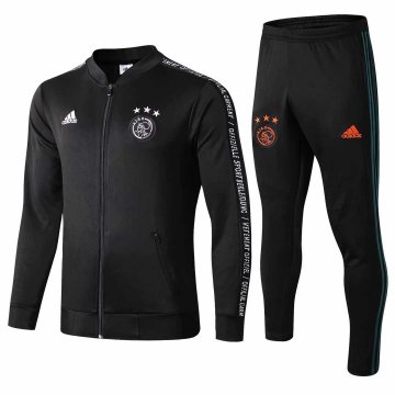 2019-20 Ajax Low Neck Black Men's Football Training Suit(Jacket + Pants)
