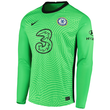 2020-21 Chelsea Goalkeeper Green LS Men Football Jersey Shirts
