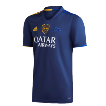 2020-21 Boca Juniors Fourth Away Blue Football Jersey Shirts Men