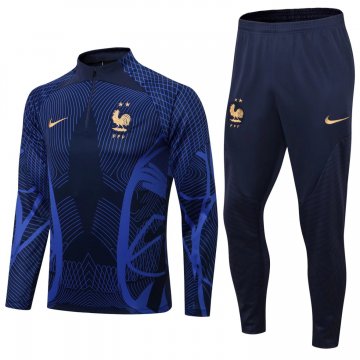 France 2022 Royal 3D Print Soccer Training Suit Men's