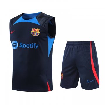 Barcelona 2022-23 Navy Soccer Singlet + Short Men's