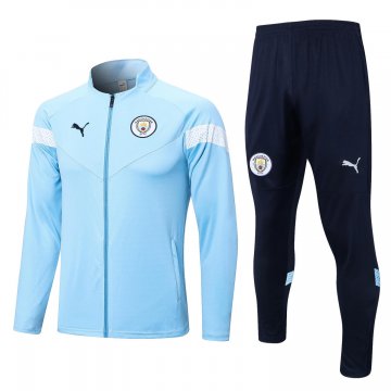 Manchester City 2022-23 Sky Blue Soccer Jacket + Pants Men's