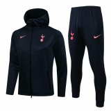 2021-22 Tottenham Hotspur Hoodie Royal Football Training Suit(Jacket + Pants) Men's