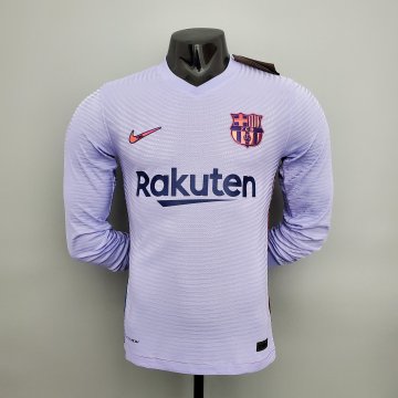 #Player Version Barcelona 2021-22 Away Long Sleeve Men's Soccer Jerseys