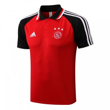 Ajax 2021-22 Red - Black Soccer Polo Jerseys Men's