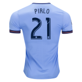 2017-18 New York City FC Home Blue Football Jersey Shirts Andrea Pirlo #21