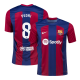 #PEDRI #8 Barcelona 2023/24 Home Soccer Jerseys Men's