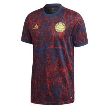 2021-22 Colombia Red Short Football Training Shirt Men's