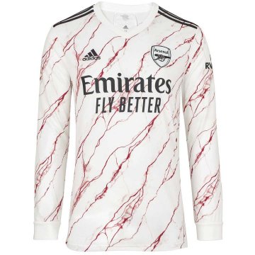 2020-21 Arsenal Away White LS Men Football Jersey Shirts
