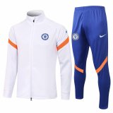 2021-22 Chelsea White Football Training Suit (Jacket + Pants) Men's