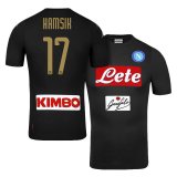 2016-17 Napoli Third Black Football Jersey Shirts #17 Marek Hamsik