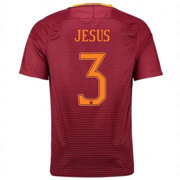 2016-17 Roma Home Red Football Jersey Shirts Jesus #3