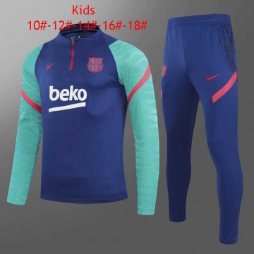 2020-21 Barcelona Blue Football Training Suit Kids