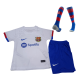 Barcelona 2023/24 Away Soccer Jerseys + Short + Socks Kid's