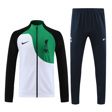Liverpool 2023-24 Black&White&Green Soccer Jacket + Pants Men's