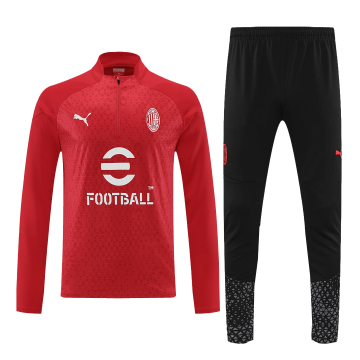 AC Milan 2023-24 Red Soccer Sweatshirt + Pants Men's