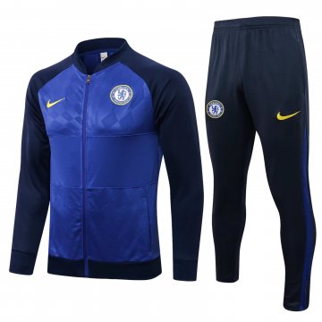 Chelsea 2021-22 Blue Soccer Training Suit Jacket + Pants Men's
