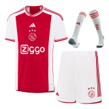 Ajax 2023-24 Home Soccer Jerseys + Short + Socks Men's