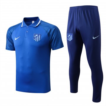 Atletico Madrid 2022-23 Blue Soccer Polo + Pants Men's