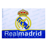 White Real Madrid Team Soccer Flag