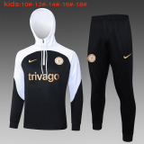 #Hoodie Chelsea 2023-24 Black Soccer Sweatshirt + Pants Kid's