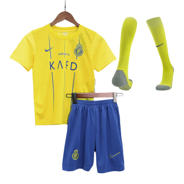Al Nassr 2023-24 Home Soccer Jerseys + Short + Socks Kid's