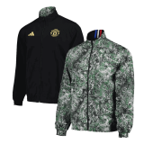 Manchester United 2023-24 Black&Green Soccer Reversible Anthem Jacket Men's