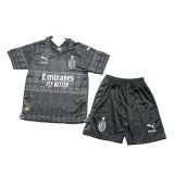 AC Milan x Pleasures 2023-24 Fourth Away Soccer Jerseys + Short Kid's