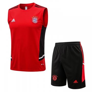 Bayern Munich 2022-23 Red Soccer Singlet + Short Men's
