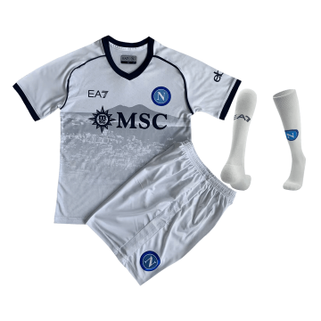 Napoli 2023-24 Away Soccer Jerseys + Short + Socks Children's