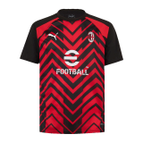 AC Milan 2023/24 Red&Black Pre-Match Soccer Jerseys Men's