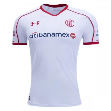 2017-18 Deportivo Toluca Away White Football Jersey Shirts