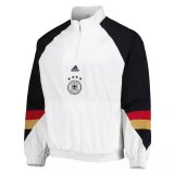 #Half-Zip Icon Germany 2023 White All Weather Windrunner Soccer Jacket Men's