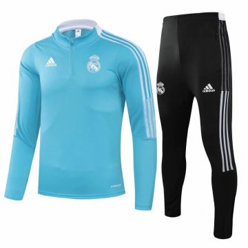 2021-22 Real Madrid Blue Football Training Suit Men's