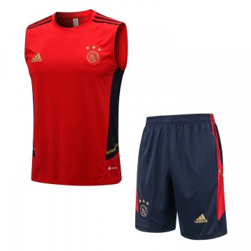 Ajax 2021-22 Red Soccer Singlet + Shorts Men's
