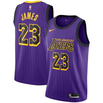 2018 Los Angeles Lakers Purple SwingMen's Jersey City Edition Men's's [2021060101]