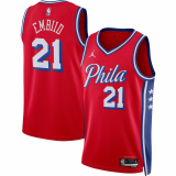 Joel Embiid #21 Philadelphia 76ers 2022-23 Brand Red Jerseys - Statement Edition Men's