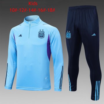 Argentina 2022 Blue Soccer Training Suit Kid's