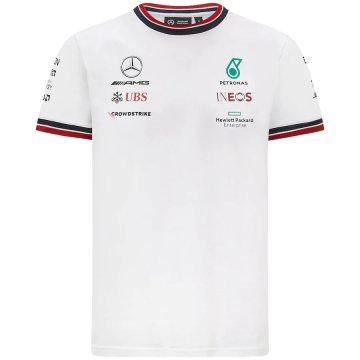 Mercedes AMG Petronas 2021 White F1 Team T - Shirt Men's