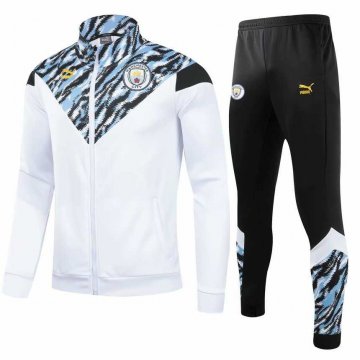 2021-22 Manchester City White Football Training Suit (Jacket + Pants) Men's