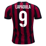 2017-18 AC Milan Home Red&Black Stripes Football Jersey Shirts Gianluca Lapadula #9