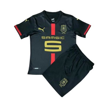 2020-21 Stade Rennais 120th Anniversary Black Football Kit (Shirt + Shorts) Kid's