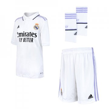 Real Madrid 2022-23 Home Soccer Jerseys + Short + Socks Kid's