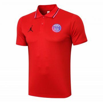 2021-22 PSG x Jordan Red II Men's Football Polo Shirt