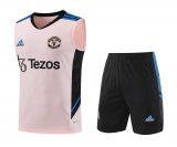 Manchester United 2023-24 Pink Soccer Singlet + Short Men's