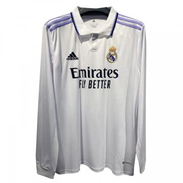 Real Madrid 2022-23 Home Long Sleeve Soccer Jerseys Men's