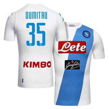 2016-17 Napoli Away White Football Jersey Shirts #35 Nicolao Dumitru