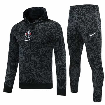 2021-22 Club America Hoodie Black Football Training Suit(Sweatshirt + Pants) Men's